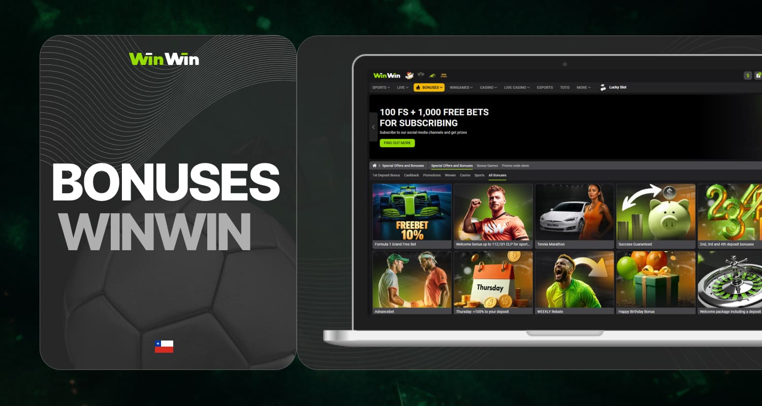 Winwin Chile bonus program with many offers for casino games and sports betting